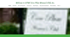 Desktop Screenshot of gfwccocoplumwomansclub.org